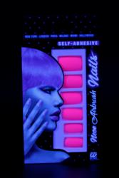 Faux ongles rose fluo UV adhsifs