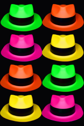 Lot de 12 chapeaux fluo Al Capone L -XL