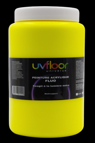 Peinture fluorescente 1L UV active JAUNE