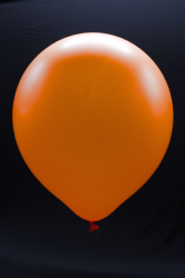 25 maxi ballons ovales orange fluo Ø45 cm
