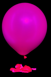 25 maxi ballons ovales rose fluo Ø45 cm