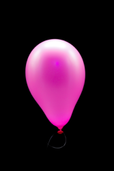 50 Mini Ballons ovales rose fluo Ø13 cm