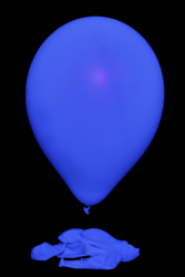 50 ballons baudruche ovales bleu fluo Ø30 cm
