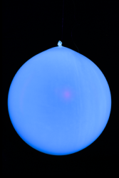 10 ballons gants ronds bleu fluo 60 cm