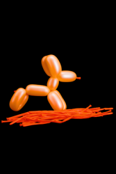 50 ballons à modeler orange fluo Ø5 x150 cm