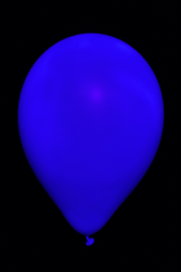 50 ballons baudruche ovales bleu fluo 30 cm