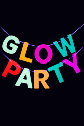 Guirlande lettres Glow Party multicolore 