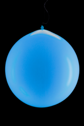 10 ballons géants ronds bleu fluo Ø60 cm