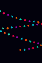 Guirlande étoiles multicolore fluorescente