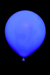 25 maxi ballons ovales bleu fluo 45 cm