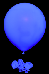 25 maxi ballons ovales bleu fluo Ø45 cm