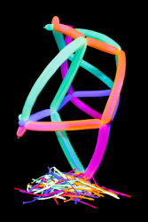 100 ballons  modeler mix de couleurs fluo 5 x150 cm