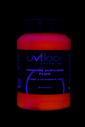 Peinture fluorescente 250ml UV active ROUGE