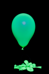50 Mini Ballons ovales vert fluo Ø 13 cm