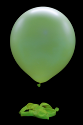 25 maxi ballons ovales jaune fluo Ø45 cm