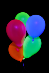 50 Mini Ballons ovales mix de couleurs fluo Ø13 cm