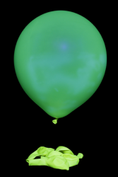 25 maxi ballons ovales jaune fluo Ø45 cm