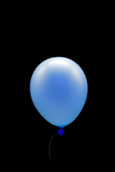50 Mini Ballons ovales bleu fluo Ø13 cm