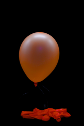 50 Mini Ballons ovales orange fluo Ø 13 cm