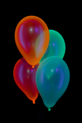  Ballons fluo multicolore  23cm lot de 100