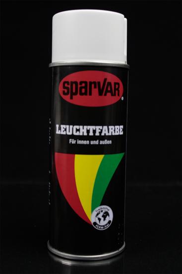Bombe spray aérosol fluorescente : Bombe SPARVAR 400ml fluorescent blanc UV  actif