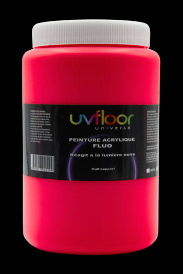 Peinture fluorescente 1L UV active ROUGE