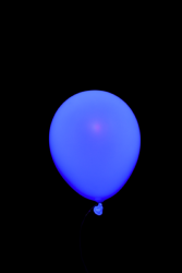50 Mini Ballons ovales bleu fluo 13 cm