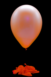 50 ballons baudruche ovales orange fluo Ø30 cm