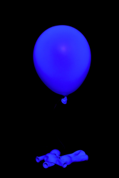 50 Mini Ballons ovales bleu fluo Ø13 cm