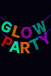 Guirlande lettres Glow Party multicolore 